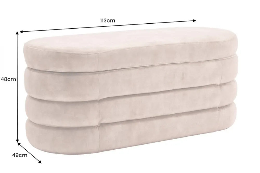 Bancheta cu spatiu de depozitare din Catifea Galben H49xL113cm Voque