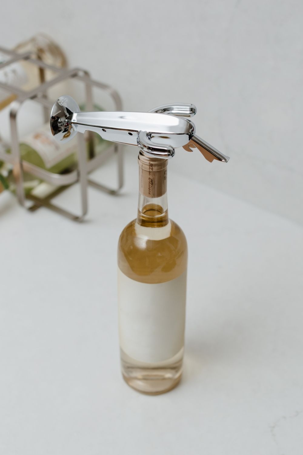 Tirbuson din Metal Argintiu Silver D14xH8cm