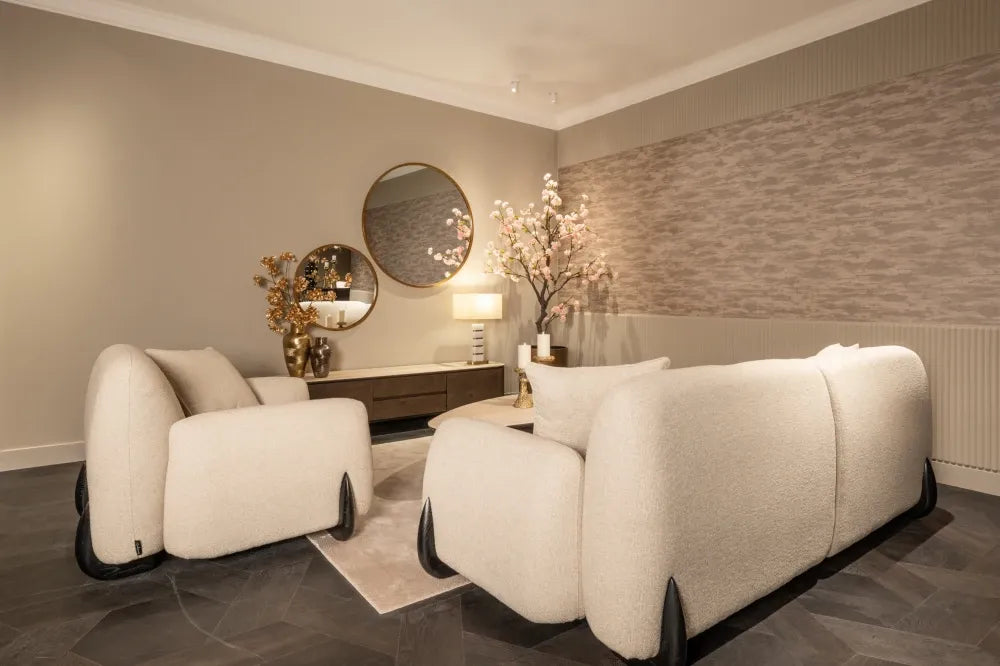 Ghiveci decorativ din Metal Auriu periat D50xH75cm Dira