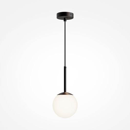 Pendul din Metal si Sticla Negru mat/Alb D15xH180cm Basic form