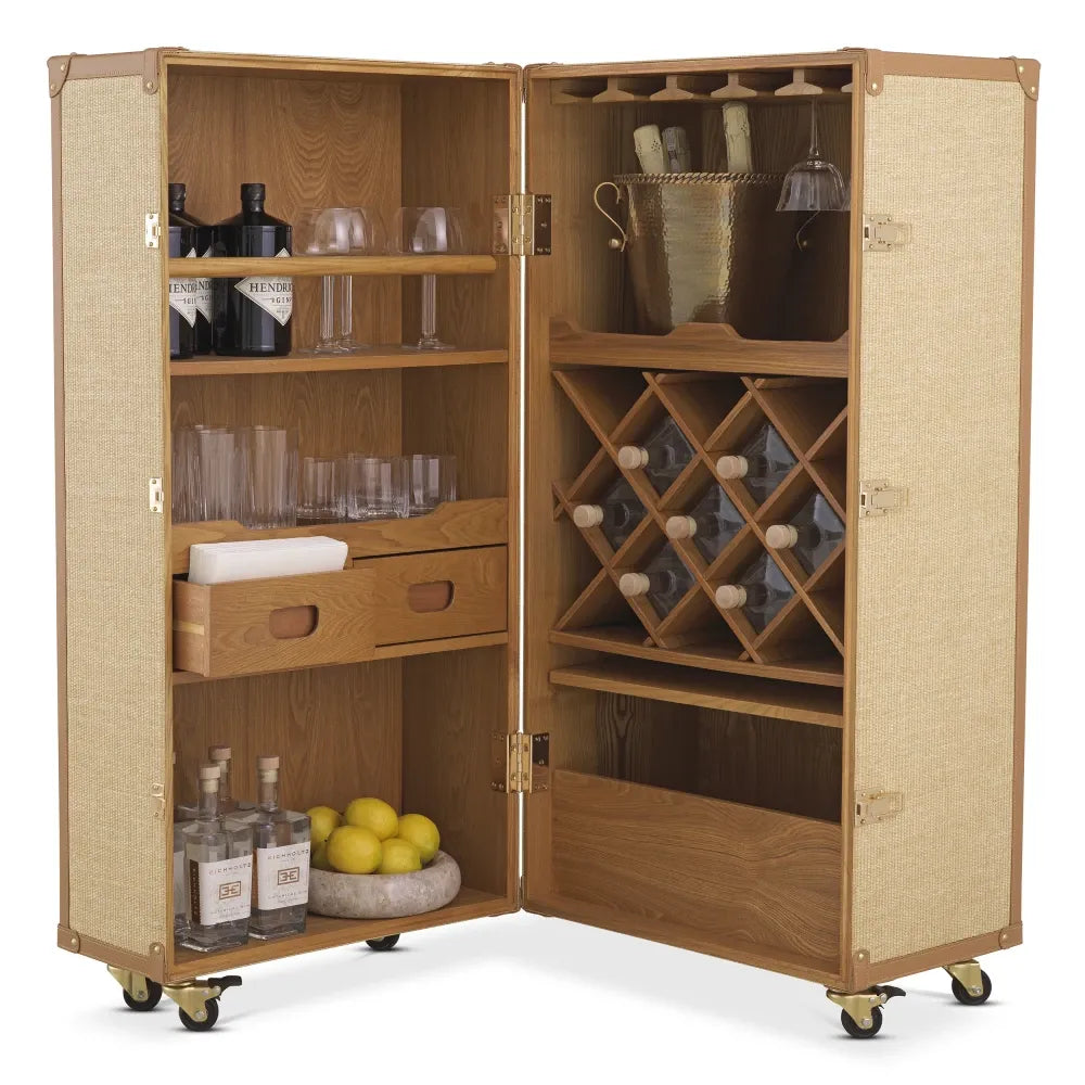Dulap bar din MDF Maro L59xH122.5cm Martini Bianco Eichholtz