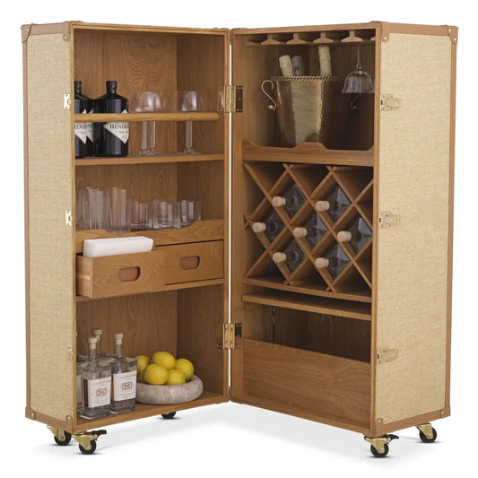 Dulap bar din MDF Maro L59xH122.5cm Martini Bianco Eichholtz
