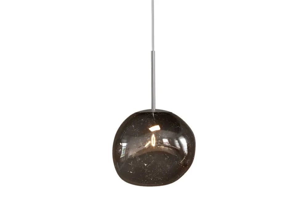 Pendul din Metal Negru si Sticla Fumuriu D20xH150cm LIQUID DIAMOND