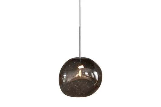 Pendul din Metal Negru si Sticla Fumuriu D20xH150cm LIQUID DIAMOND