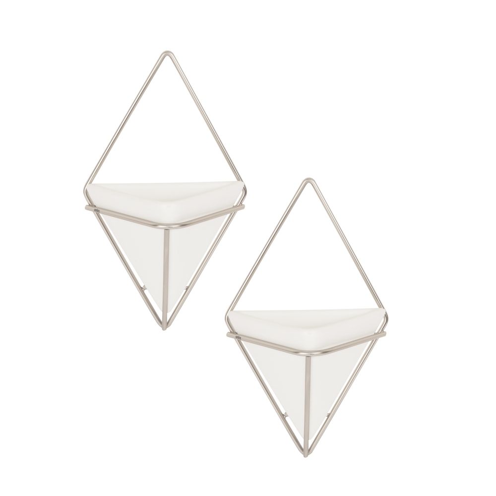 Set 2 ghivece din Ceramica Alb L11xH19cm Trigg