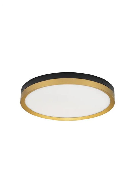 Plafoniera structura din Metal Negru/Auriu si abajur din Acrilic Alb H5xL40cm IP20 31W 1916lm 3000k CANTRIA