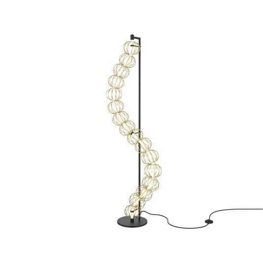 Lampa podea din Metal Negru/Auriu H154.7xL56.9cm Golden Cage