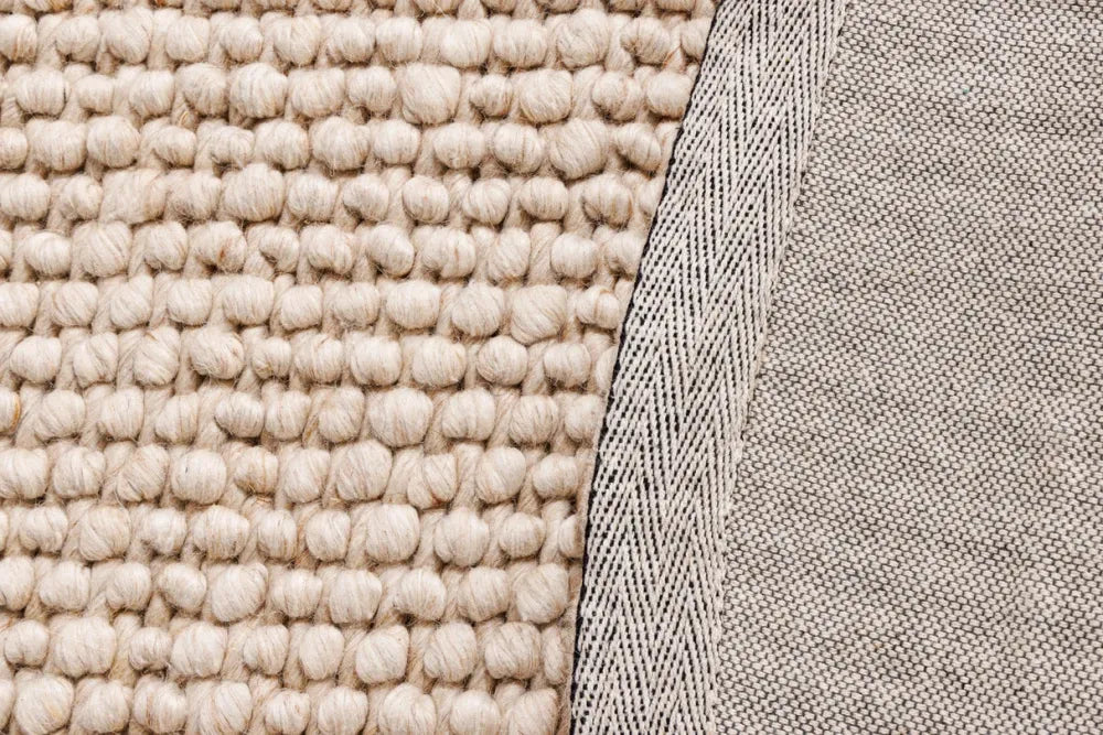 Covor din Lana/Poliester Bej L150cm Wool