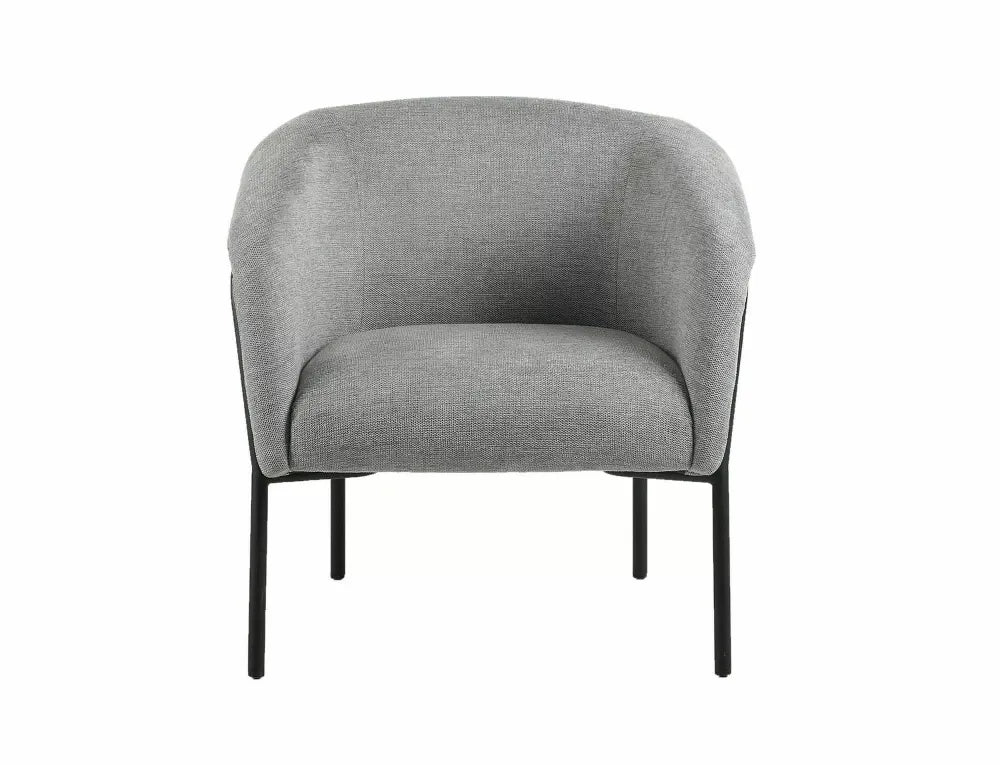 Fotoliu din Stofa Gri si Metal Negru H71xL69xA68cm Clover