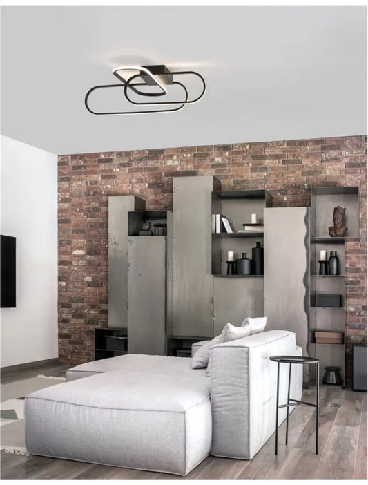 Plafoniera structura din Aluminiu Auriu si abajur din Acrilic Alb H20xL66.5cm IP20 41W 3307lm 3000k ARTE