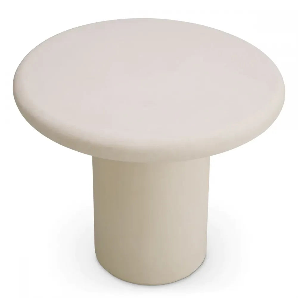 Masuta laterala de exterior din Beton armat cu fibra de sticla Crem H59.5xD70cm Vitalis Eichholtz
