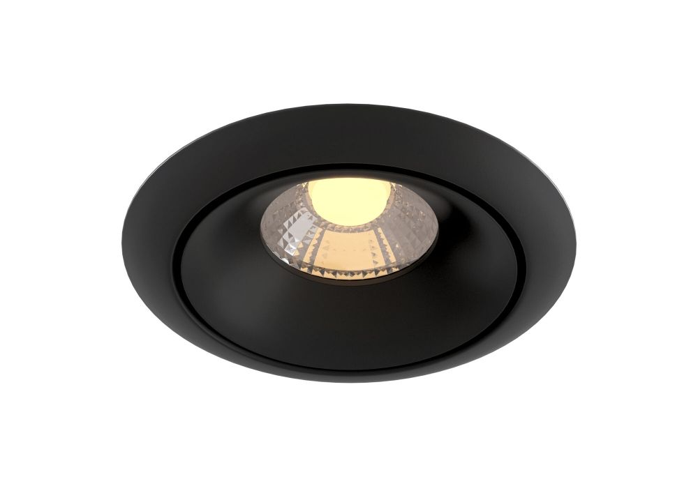 Spot incastra din Aluminiu Negru D10xH8cm Yin