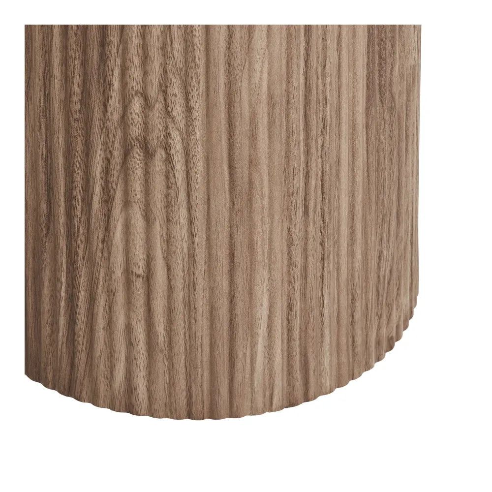 Masuta laterala din MDF Maro si Ceramica Alb D45xH50cm Athens