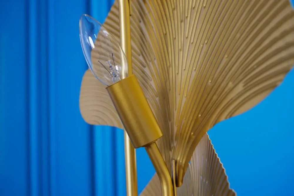 Lampa de podea din Metal Auriu H160xL40cm Ginkgo