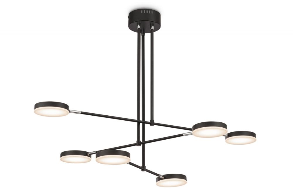 Lustra asimetrica din Metal Negru cu LED L55x62xH62cm Fad