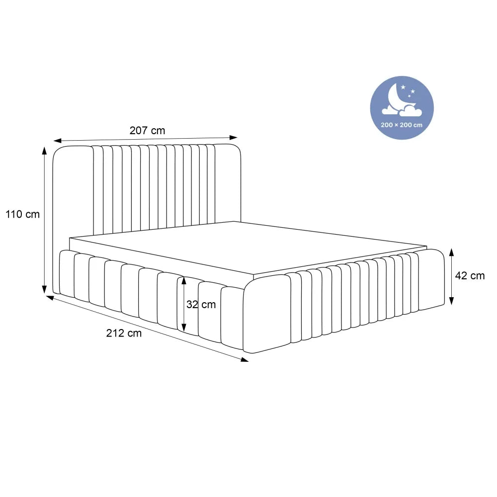 Pat 200 x 200 tapitat cu Chenille Perfect harmony Gri Polema