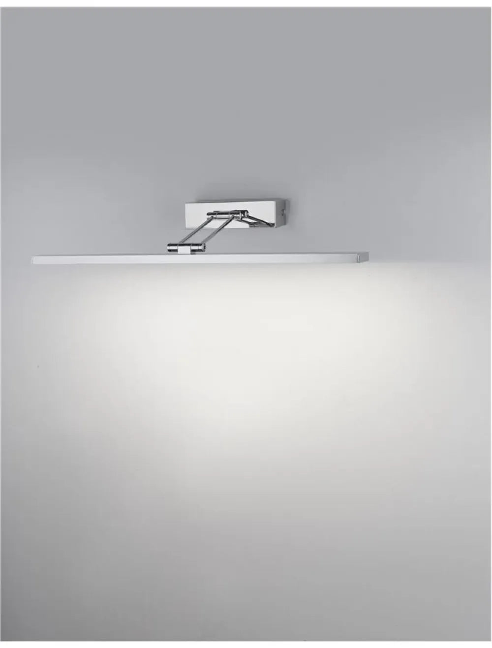 Aplica de perete structura din Aluminiu Argintiu si abajur din Acrilic Alb H19xL57cm IP44 18W 530lm 4000k ROSA