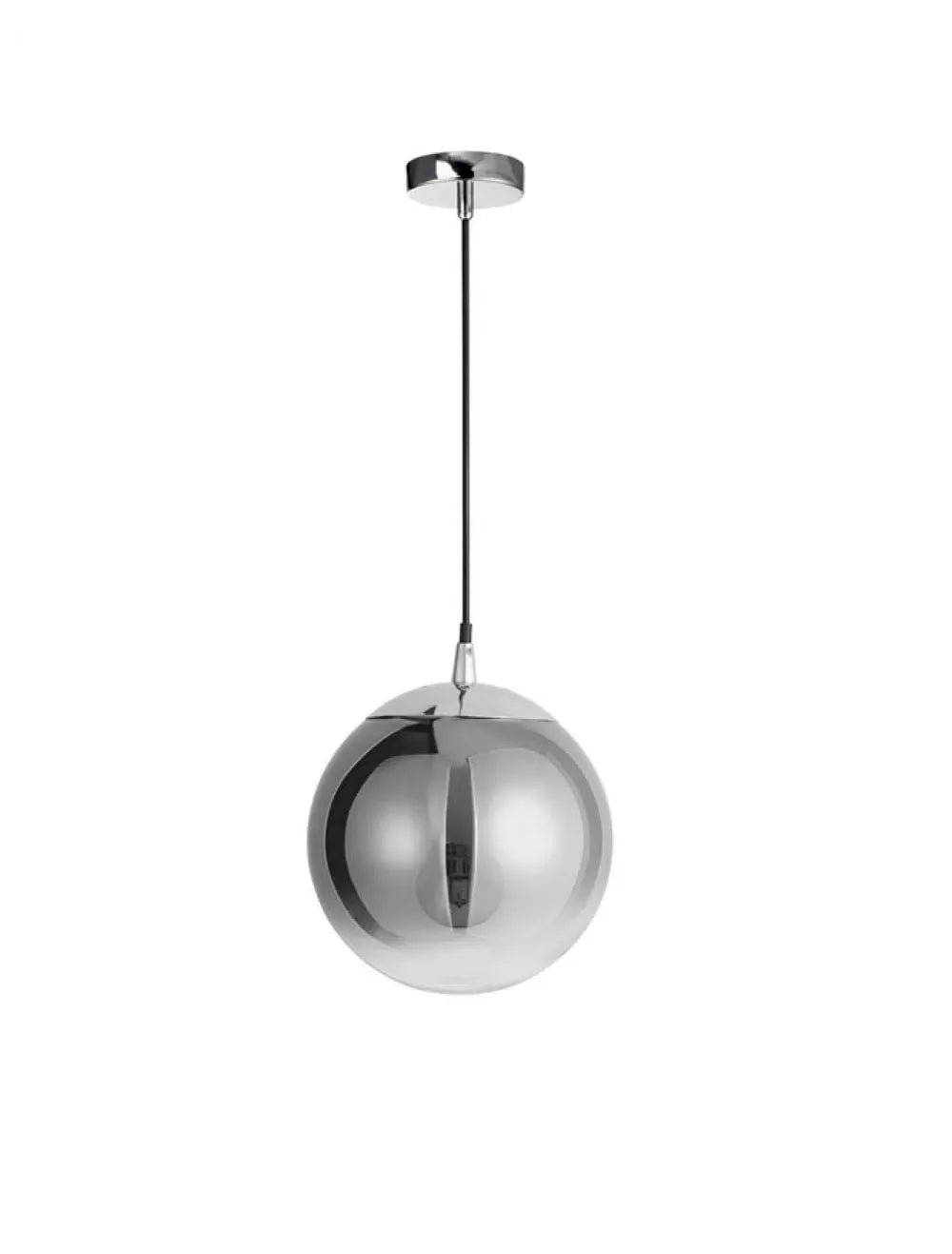 Pendul structura din Aluminiu Argintiu si abajur din Sticla Fumuriu H120xL20cm IP20 LAZIONE