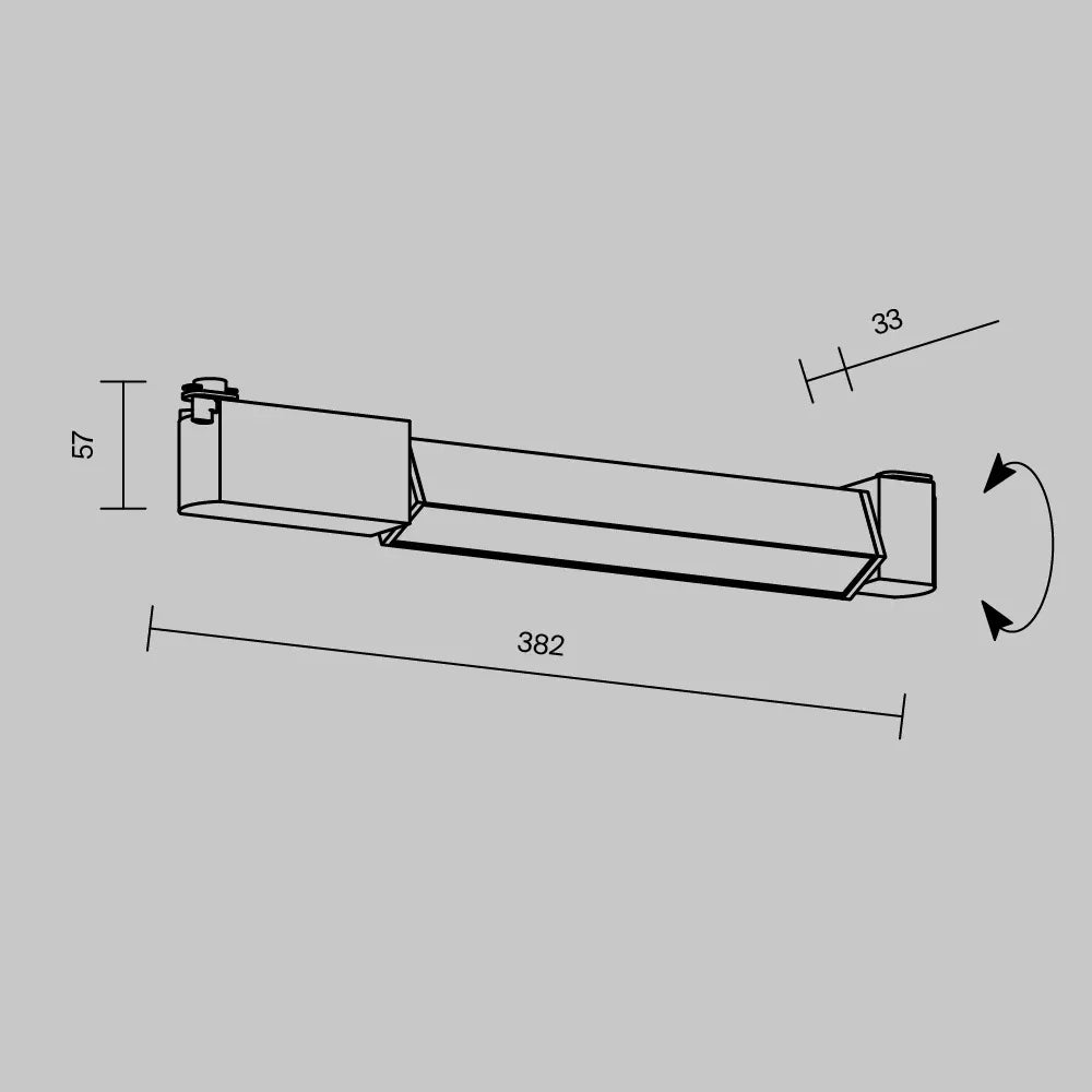 Spot pentru sina Unity din Aluminiu/Plastic Alb H4.6xL38.2cm 12W 780lm 3000k Basis Rot