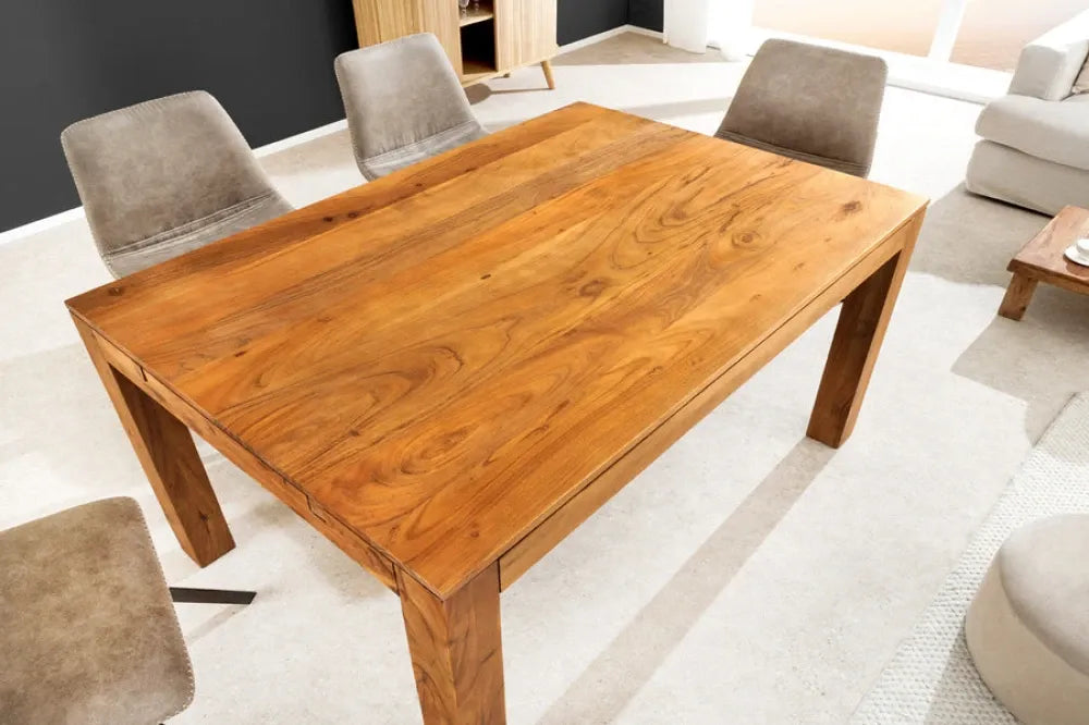 Masa extensibila din Lemn de salcam Maro honey L120-200xH75cm PURE