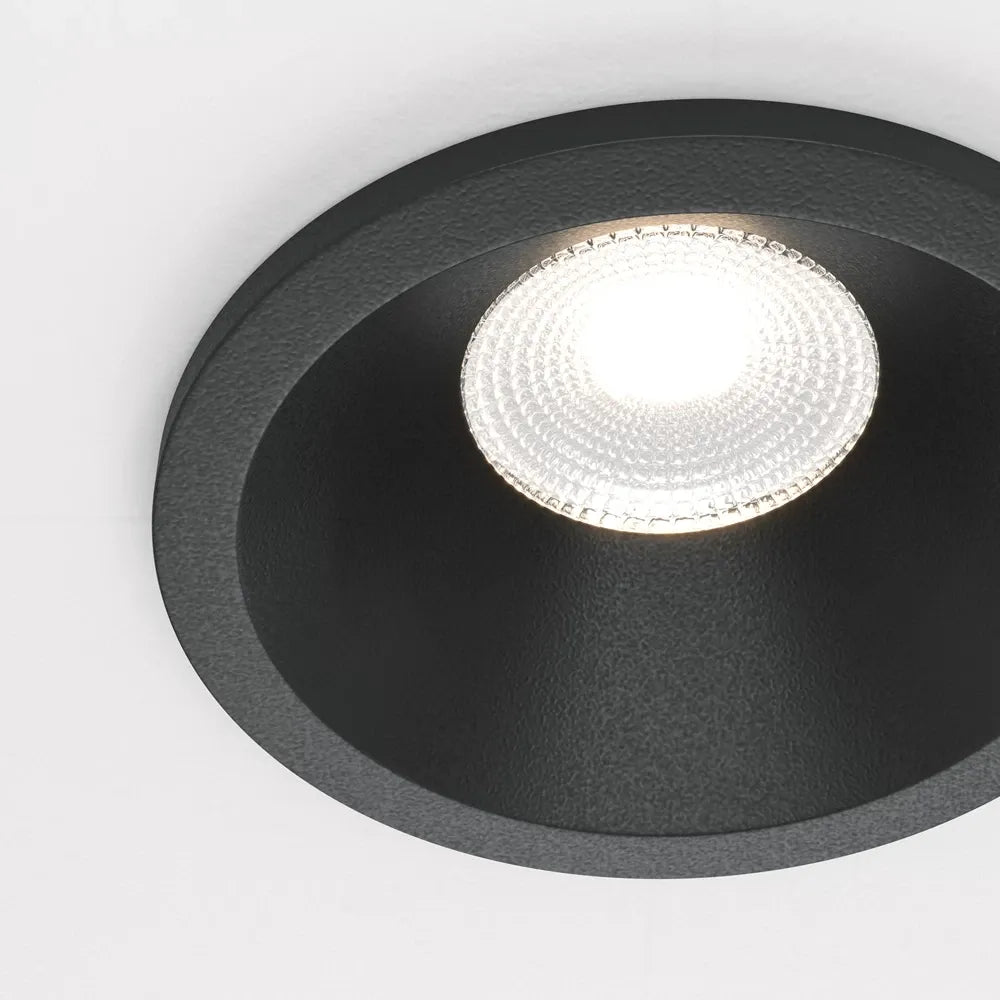 Spot incastrat rotund din Aluminiu Negru H6xD6cm IP 65 6W 410lm 4000k Zoom