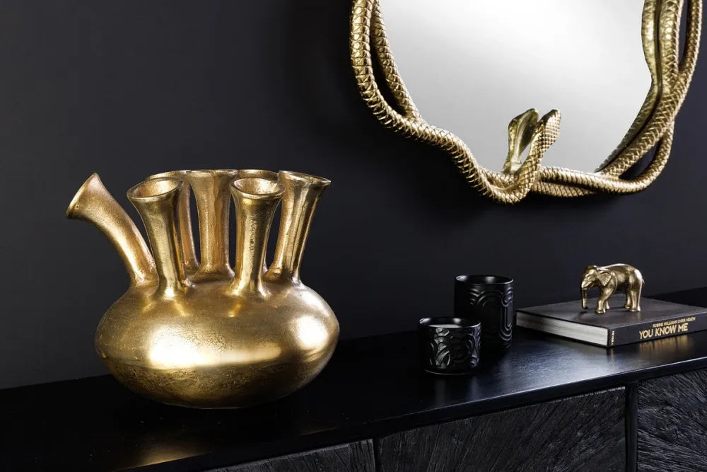Vaza decorativa din Metal Auriu H28xL33cm Kiya