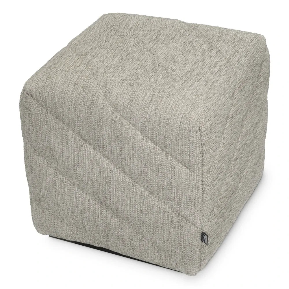 Taburet tapitat cu Stofa Gri deschis L45xA45xH46.5cm Avellino Eichholtz