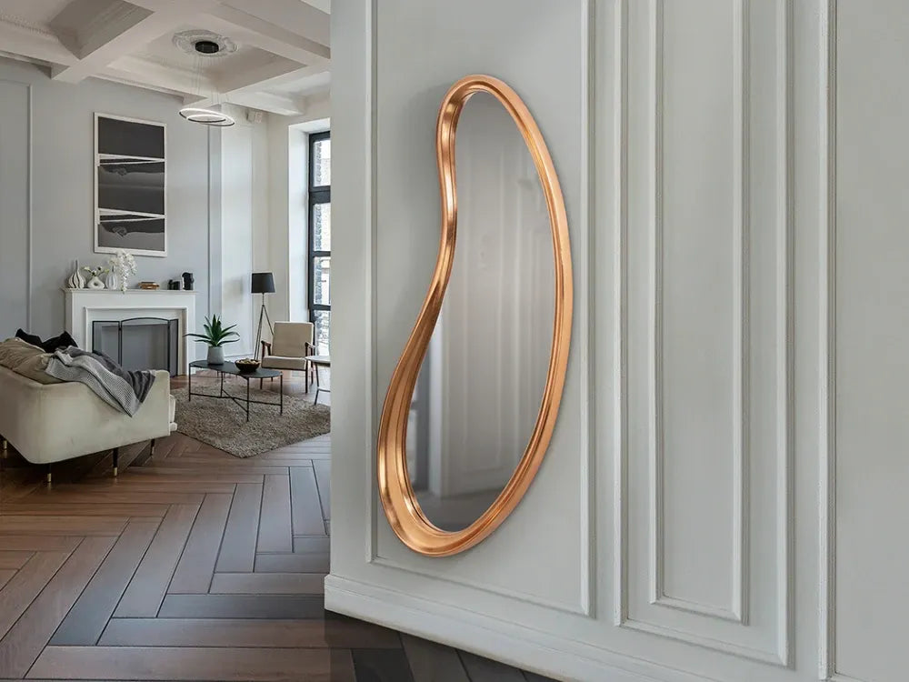 Oglinda cu rama din Poliuretan Rosegold L67xH166cm Brigitte