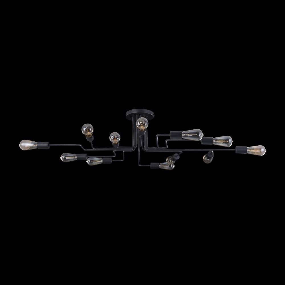 Candelabru Asimetric din Metal Negru Gilbert L123xH26cm