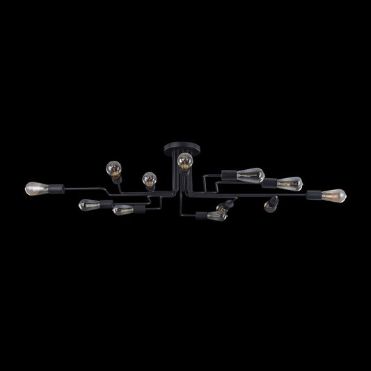 Candelabru Asimetric din Metal Negru Gilbert L123xH26cm