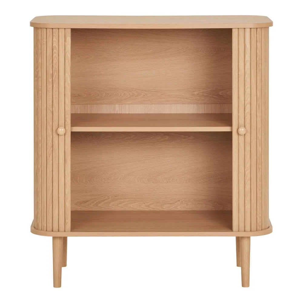 Comoda 2 usi din MDF Maro si Lemn de pin Maro L40xH87cm Nikko