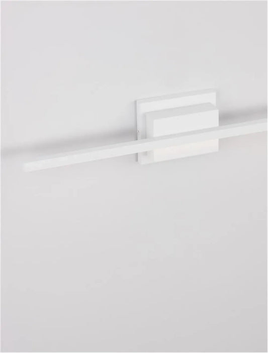Aplica de perete structura din Aluminiu Alb si abajur din Acrilic  H11.8xL60.5cm IP20 12.5W 750lm 3000k AZURE