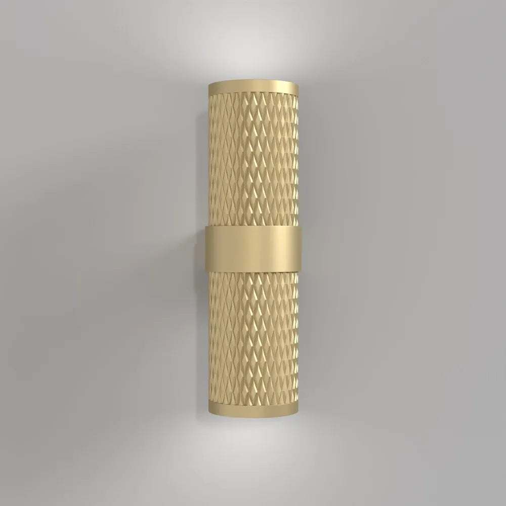Aplica de perete din Aluminiu Auriu mat H22xL11cm IP 20 GU10 7W Focus Design