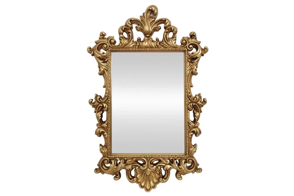 Oglinda cu rama din Poliuretan/MDF Auriu L82xH125cm OPULENT