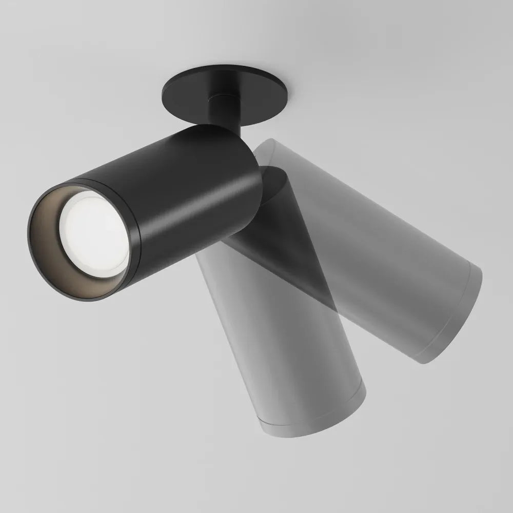 Spot incastrat din Aluminiu Negru H19xL13cm IP 20 GU10 50W Focus