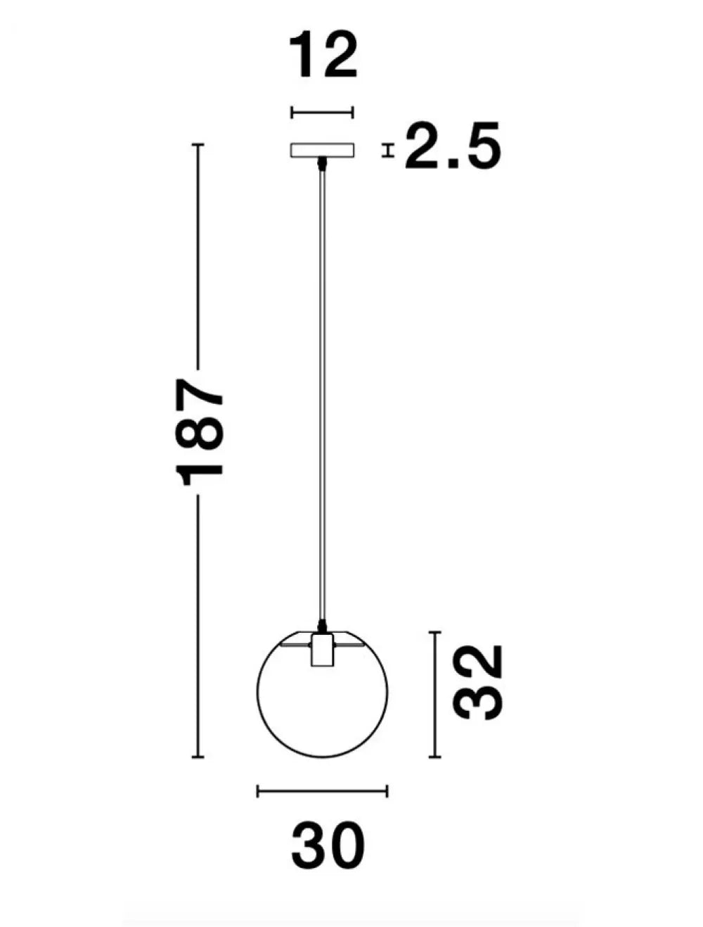 Pendul structura din Metal Negru/Auriu si abajur din Sticla Transparent H187xL30cm IP20 MIRALE
