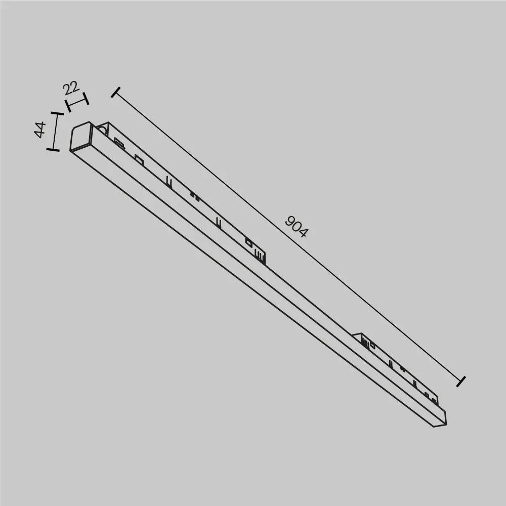 Spot dimabil pentru sina Exility din Aluminiu Alb H4.4xL90.4cm 30W 1650lm 2700-6000k Basis