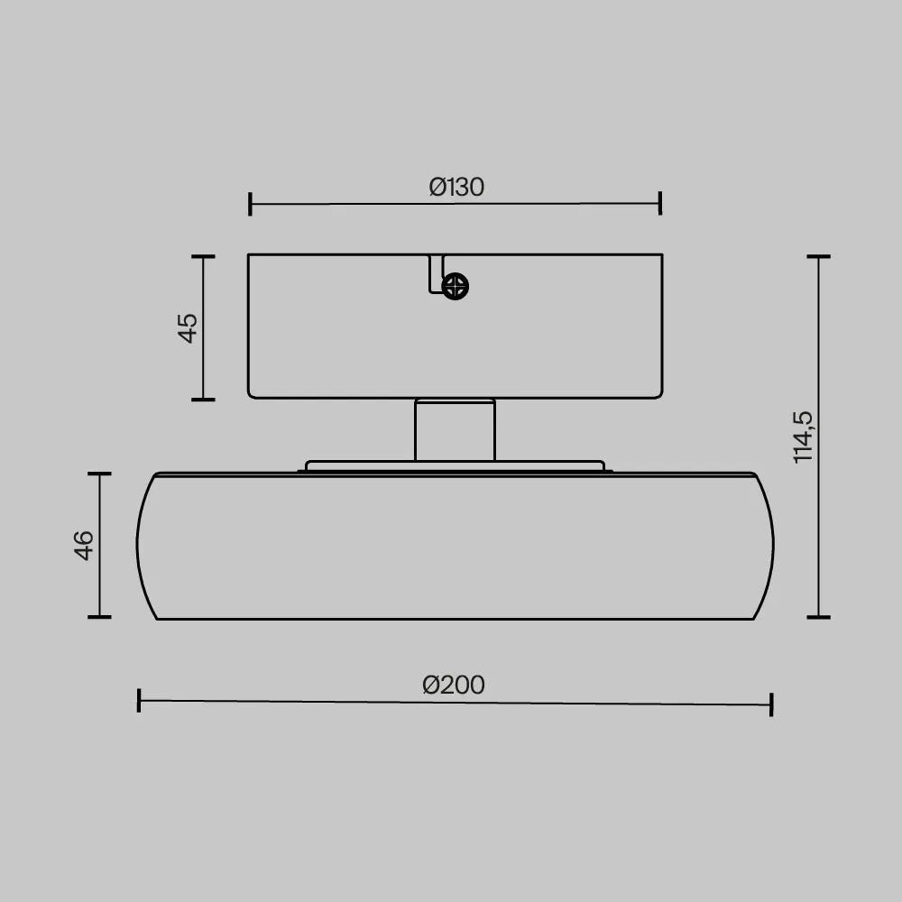 Plafoniera din Metal Negru si Sticla Transparent H11.45xD20cm Float