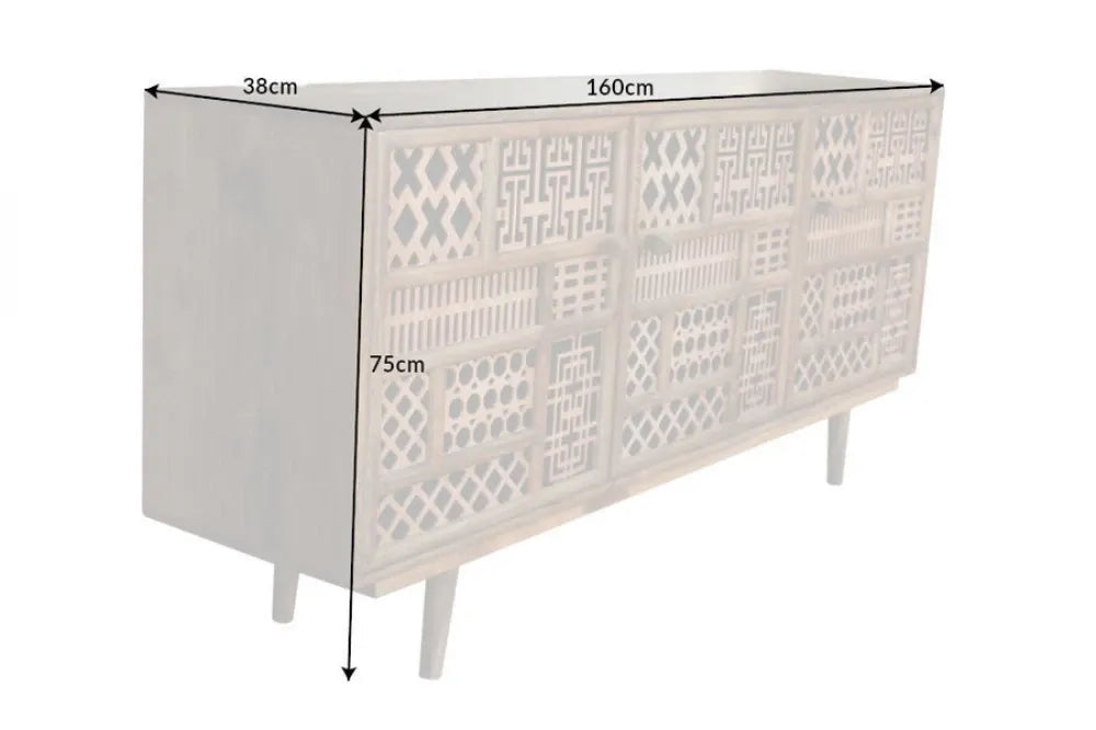Comoda din Lemn de mango Maro L160xH75cm Marrakesh