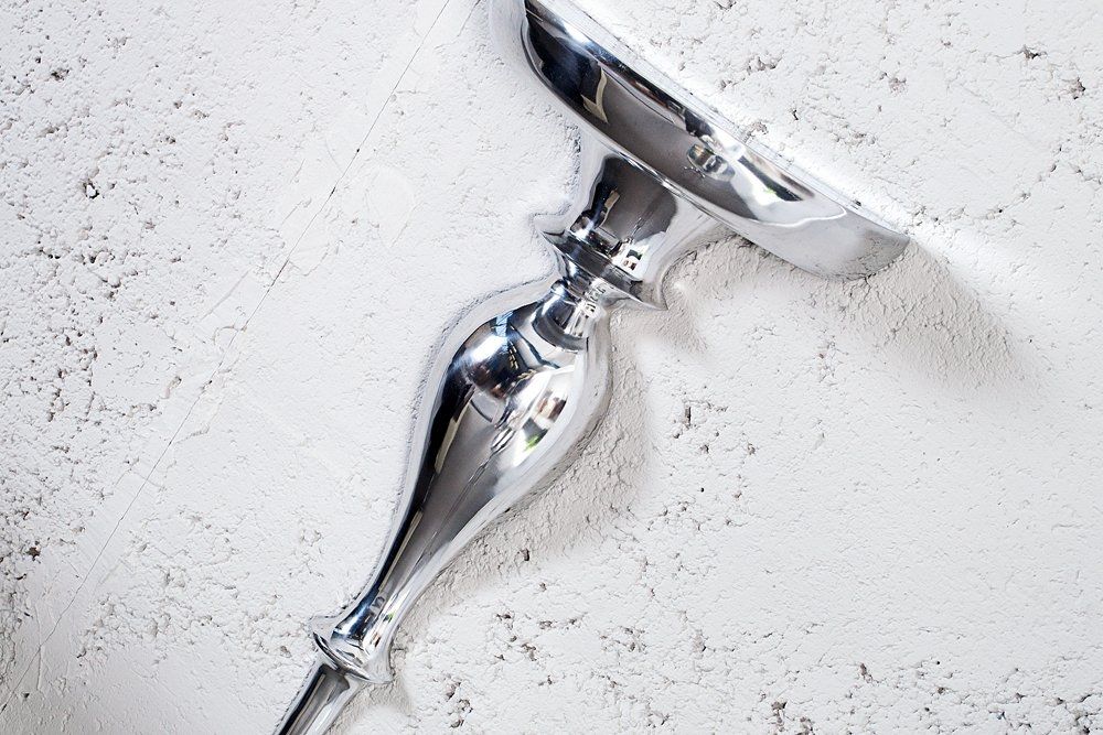 Etajera suspendata din Aluminiu Argintiu Scala L25xH60cm