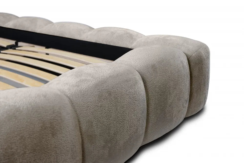 Pat 140x200cm tapitat cu Chenille Gri deschis Boston