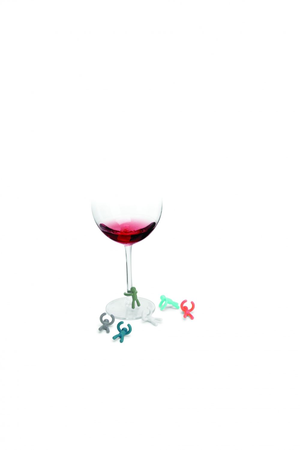 Set 6 accesori pahar si dop pentru sticla de vin din Cauciuc termoplastic Drinking