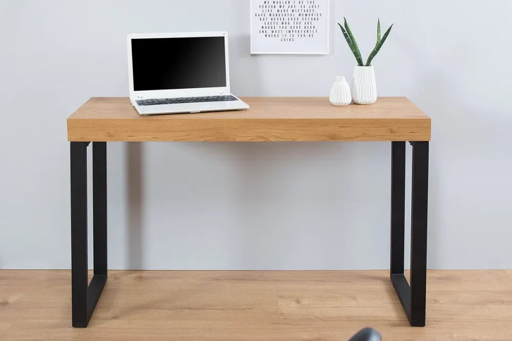 Birou din MDF Maro si Metal Negru L120xH75cm OAK DESK