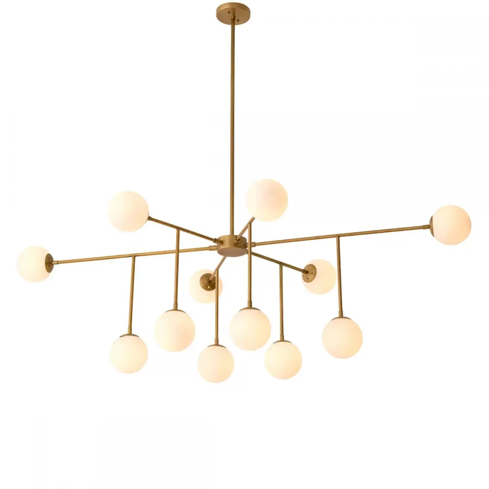 Candelabru din Metal Alama si Sticla Alb H50xL187cm Aram Eichholtz