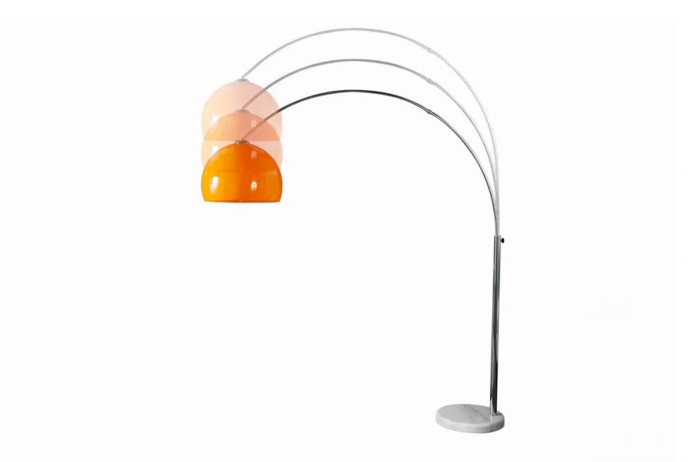 Lampa de podea din Marmura/Metal Alb si Plastic Portocaliu H175-205xL150-160cm Big Bow