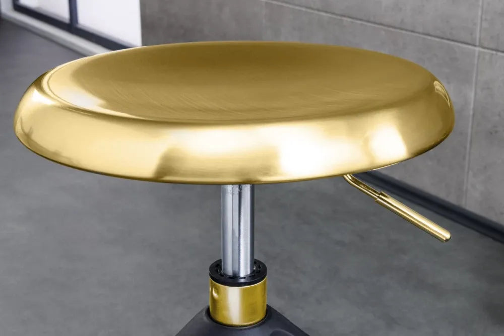 Scaun de bar din Metal Auriu H81xL39cm Industrial