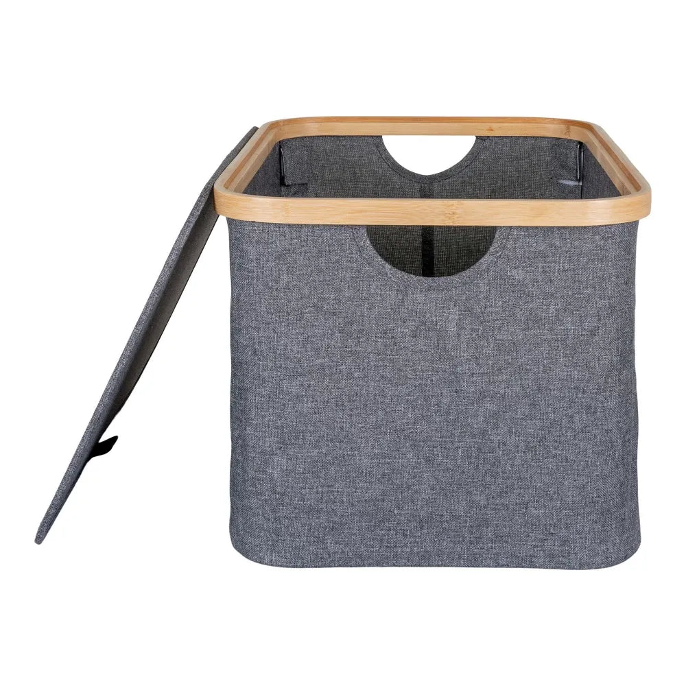 Cos depozitare din Lemn de bambus/Textil Maro/Gri H25xL45cm Noto