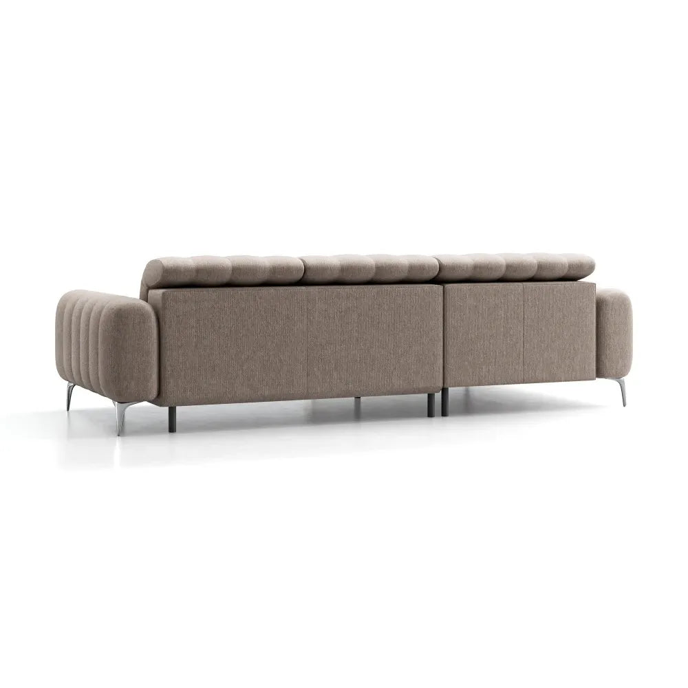 Coltar extensibil electric tapitat cu Stofa Bej inchis Padova I