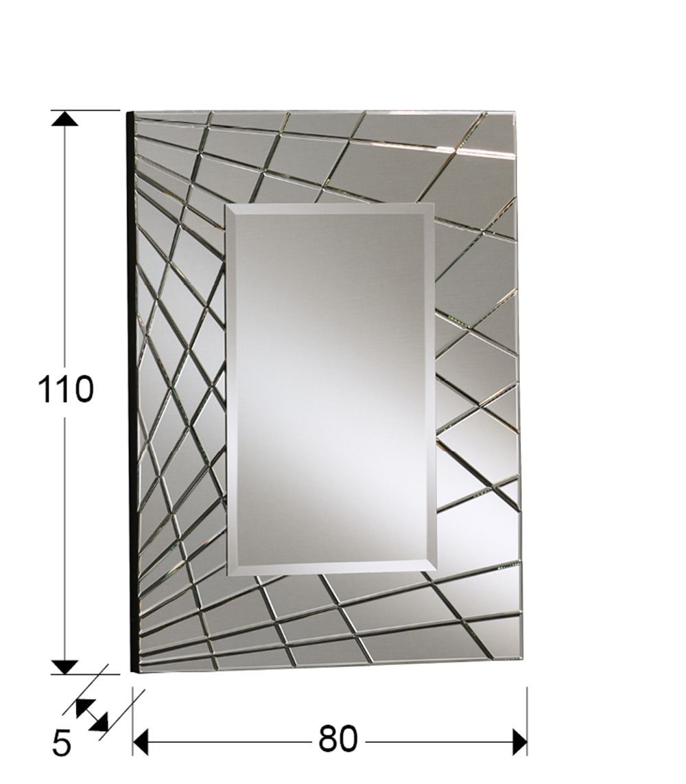 Oglinda Dreptunghiulara Argintie Fusion H110xL80cm