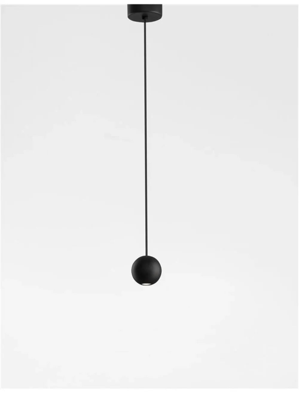 Pendul structura din Aluminiu Negru si abajur din Aluminiu Negru H158xL5cm IP20 4W 290lm 3000k NOCCI